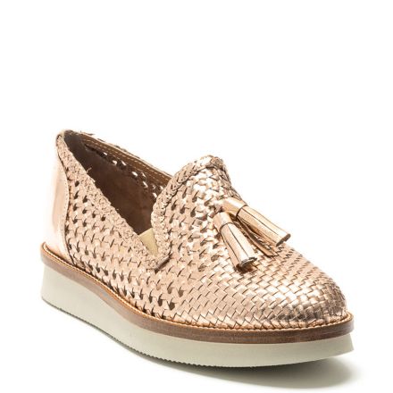 LEATHER WEAVED TASSEL LOAFERS