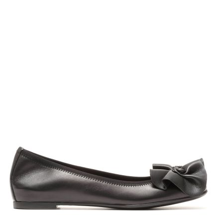 LEATHER BALLERINA FLATS