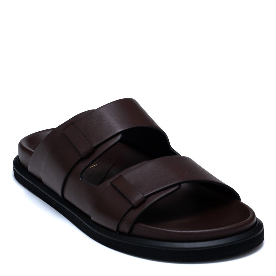 LEATHER FLATFORM SANDALS 42F