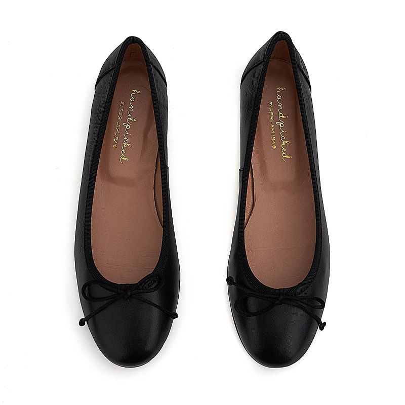 LEATHER BALLERINA FLATS 072700F